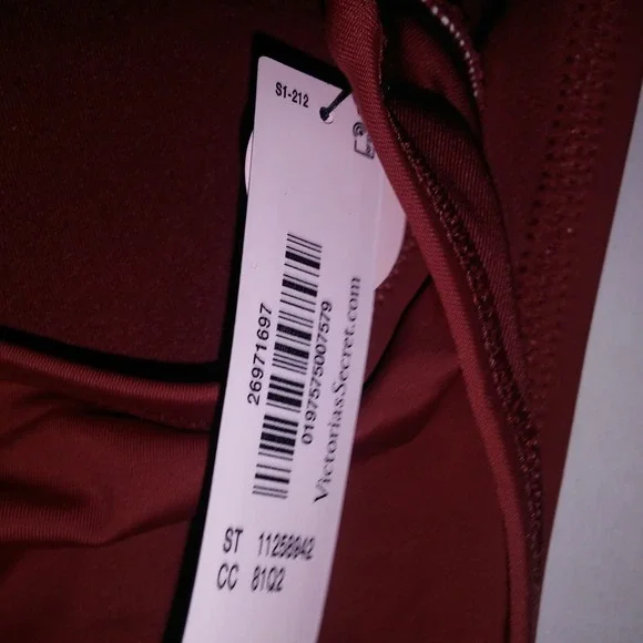 Victoria Secret Swim Bikini Bottom XL Brazilian Ginger Solid Double Strap New - Picture 9 of 10